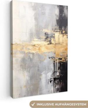 OneMillionCanvasses® Leinwandbild Gold - Luxus - Acryl - Kunst, Fotodruck (1 St), Leinwand Canvas Wandbild, Wanddekoration 20x30 cm