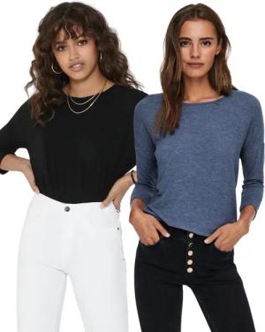 ONLY 3/4 Arm-Pullover (Set, 2er-Pack) Locker geschnitten