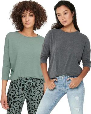 ONLY 3/4 Arm-Pullover (Set, 2er-Pack) Locker geschnitten