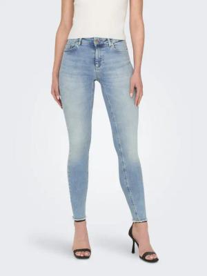 ONLY Ankle-Jeans ONLBLUSH MID SK ANK RAW mit leicht ausgefranstem Beinabschluss