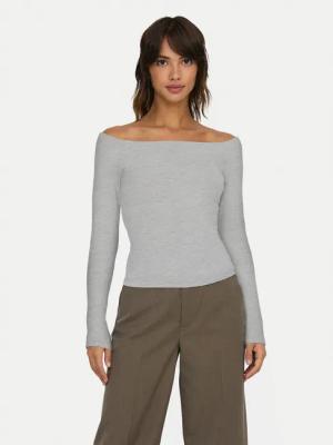 ONLY Bluse Glamour 15339763 Grau Slim Fit