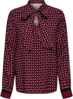 Only  Blusen Veda Border Shirt - Zinfandel