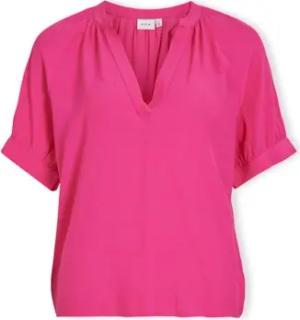 Only  Blusen VILA Top Fulia S/S - Cabaret