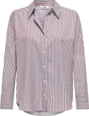 ONLY Blusenshirt Gestreiftes Längsdesign mit Knopfleiste (1-tlg) ONLOREGON SOLO SHIRT NOOS WVN