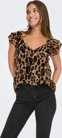 ONLY Blusenshirt ONLASTA LIFE CAPSLEEVE V-NECK TOP PTM
