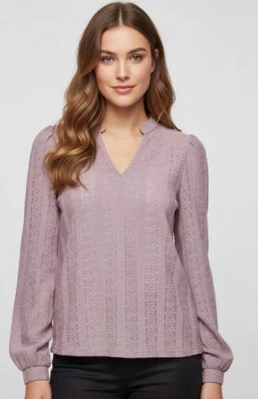 ONLY Blusenshirt ONLMELANIE L/S SPLIT TOP JRS