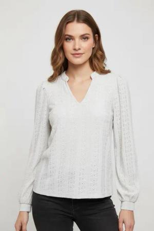 ONLY Blusenshirt ONLMELANIE L/S SPLIT TOP JRS