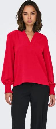ONLY Blusenshirt ONLMETTE V-NECK LS SMOCK TOP NOOS WVN