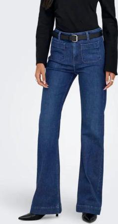 ONLY Bootcut-Jeans ONLMADISON HW POCKET FL DNM GEN533 NOOS hohe Leibhöhe, aufgesetzte Eingrifftaschen, ausgestellte Beinform