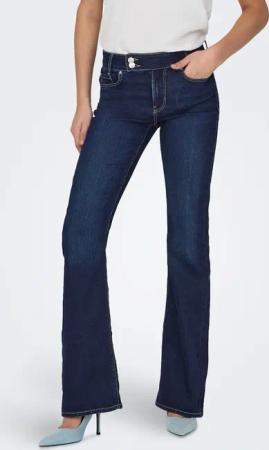 ONLY Bootcut-Jeans "ONLPAOLA HW FLARED BJ143 JNS DNM" mit doppeltem Knopfverschluss