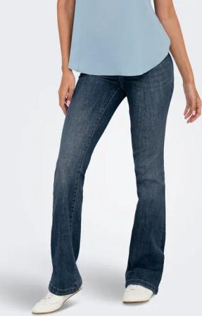 ONLY Bootcut-Jeans "ONLPOWER MID WAIST PUSH UP FLARED DNM" elastischer Denim