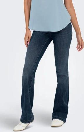ONLY Bootcut-Jeans ONLPOWER MID WAIST PUSH UP FLARED DNM elastischer Denim