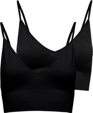 ONLY Bustier ONLVICKY – BH-Tops mit geripptem Detail im 2er-Pack (Packung, 2-tlg) figurbetont, modisch, Materialmix, Jersey, Spaghettiträger