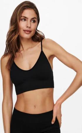 ONLY Bustier ONLVICKY RIB SEAMLESS V-NECK TOP NOOS Materialmix