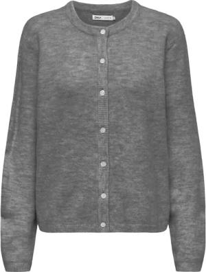 Only Cardigan - ONLSIMONI L/S O-NECK CARDIGAN KNT NOOS - XS bis M - für Damen - Größe S - grau meliert