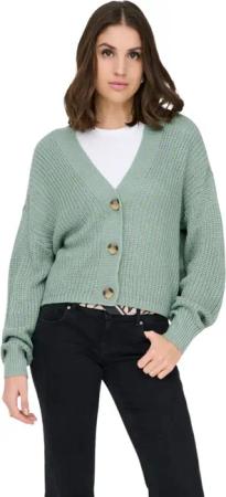 ONLY Cardigan Weiche Feinstrick-Strickjacke mit V-Ausschnitt und Knopfleiste