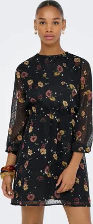 ONLY Druckkleid "ONLELIZA LIFE LS O-NECK DRESS WVN" Sommerkleid