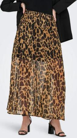 ONLY Faltenrock ONLASTA – Knöchellanger Rock mit elastischem Bund regular fit, Jersey, Polyester, elastischer Bund, unifarben