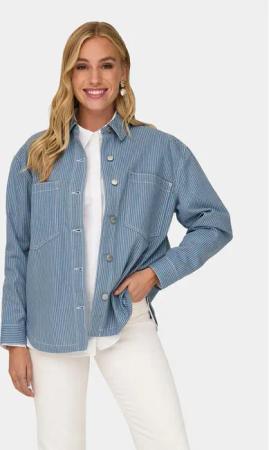 ONLY Hemd Merle 15312897 Blau Loose Fit