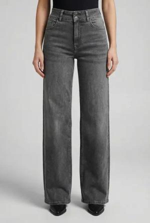 ONLY High-waist-Jeans ONLMADISON BLUSH HW WD DB BT SIK221 NOOS hohe Leibhöhe, weite Beinform, gewaschener Denim-Look