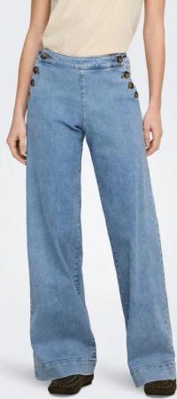 ONLY High-waist-Jeans ONLMADISON HW BUTTON WIDE DNM GEN223NOOS mit Knopf Details