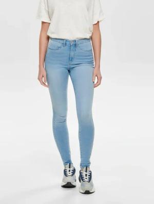 ONLY High-waist-Jeans "ONLROYAL – Skinny-Jeans mit hoher Taille und Abriebeffekt" skinny fit, casual, Denim, Baumwollmischung, Eingrifftaschen