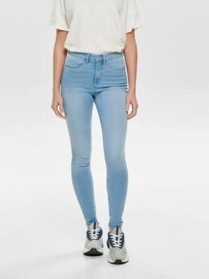 ONLY High-waist-Jeans ONLROYAL – Skinny-Jeans mit hoher Taille und Abriebeffekt skinny fit, casual, Denim, Baumwollmischung, Eingrifftaschen