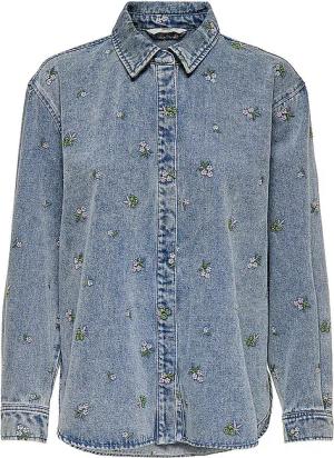 ONLY Jeansbluse ONLVERA hellblau | M