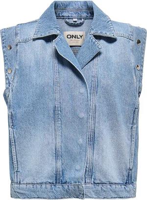 ONLY Jeansgilet ONLFINLEY hellblau | XS