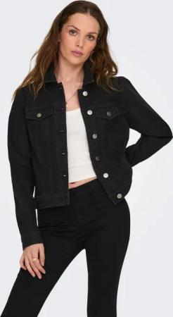ONLY Jeansjacke ONLWONDER – Jeansjacke in kurzer Form mit Stretch figurbetont, casual, Denim, Baumwollmischung, Brusttaschen