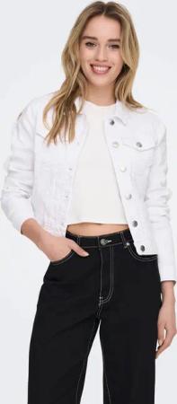 ONLY Jeansjacke "ONLWONDER – Jeansjacke mit Teilungsnähten und Stretch" sehr figurbetont, casual, Denim, Baumwollmischung, Brusttaschen