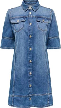 ONLY Jeanskleid ONLKATERINA 2/4 SHORT DNM DRESS AKM in A-Linien Form