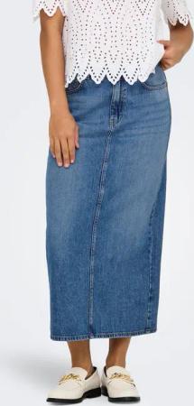 ONLY Jeansrock "ONLLUMI – Jeansrock mit Rückenschlitz für moderne Looks" modisch, Denim, regular fit, Baumwolle