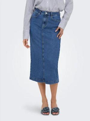 ONLY Jeansrock ONLWONDER MIDI BACK SLIT SKIRT PIM DNM