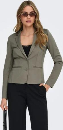 ONLY Jerseyblazer ONLPOPTRASH – 2-Knopf Blazer mit taillierter Silhouette regular fit, Milano Rib, Materialmix, Reverskragen, unifarben