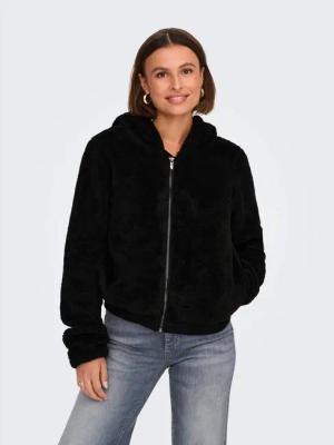 ONLY Kapuzenplüschjacke ONLNEWANNA CONTACT SHERPA JKT OTW NOOS Kunstfaser
