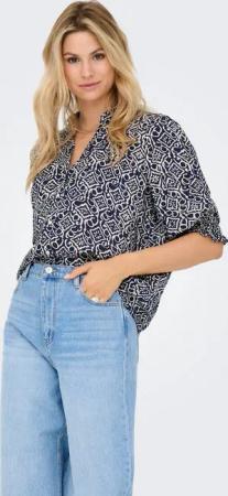 ONLY Kurzarmbluse ONLRAYA 3/4 SHIRT WVN NOOS Viskose, regular fit