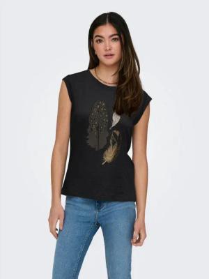 ONLY Kurzarmshirt FEEL/FEATHERS TOP BOX CS JRS