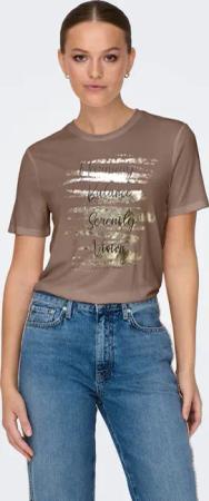 ONLY Kurzarmshirt "ONLFREE LIFE MODAL S/S ATELIER TOP JRS" Materialmix, Rundhals