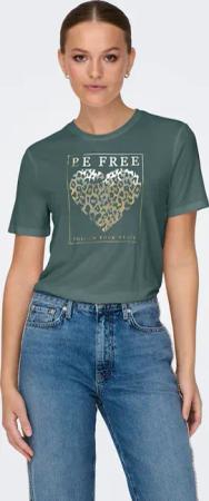 ONLY Kurzarmshirt "ONLFREE LIFE MODAL S/S ATELIER TOP JRS" Materialmix, Rundhals