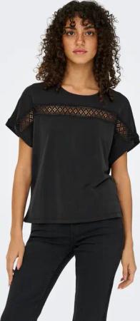 ONLY Kurzarmshirt "ONLFREE LIFE S/S LACE PANEL TOP JRS"