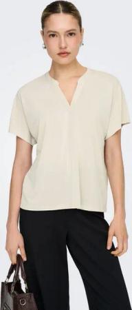 ONLY Kurzarmshirt ONLFREE LIFE S/S SPLIT TOP JRS Materialmix, regular fit