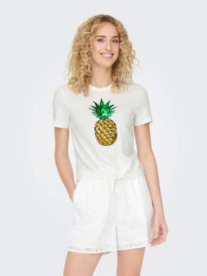 ONLY Kurzarmshirt ONLKITA LIFE S/S FRUIT KNOT TOP BOX JRS