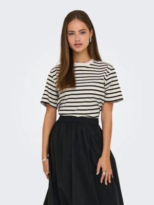 ONLY Kurzarmshirt ONLLIVINA S/S STRIPE TEE JRS NOOS