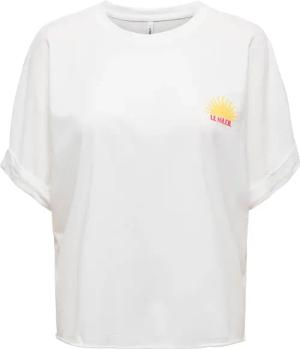 ONLY Kurzarmshirt "ONLMINNA LIFE S/S PRINT TOP CS JRS" mit Print auf der Vorder- und Rückseite