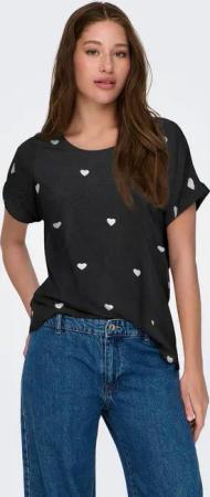 ONLY Kurzarmshirt ONLMOSTER S/S AOP TOP CS JRS Viskosemischung, regular fit, Rundhals