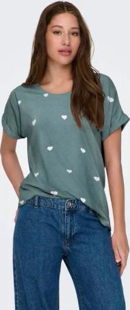 ONLY Kurzarmshirt ONLMOSTER S/S AOP TOP CS JRS Viskosemischung, regular fit, Rundhals