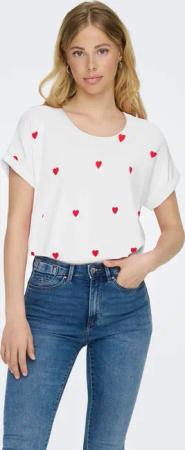 ONLY Kurzarmshirt "ONLMOSTER S/S AOP TOP CS JRS" Viskosemischung, regular fit, Rundhals