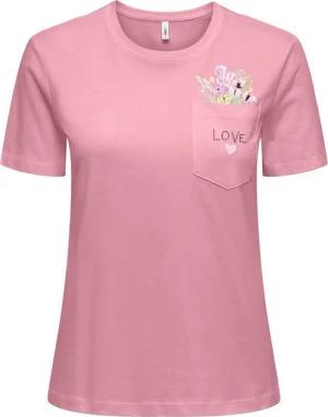 ONLY Kurzarmshirt ONLPOLLY LIFE REG S/S POCKET TOP BOX JRS Baumwolle, regular fit, Rundhals