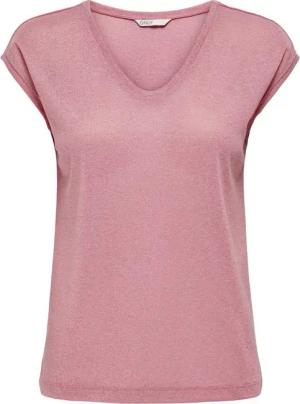 ONLY Kurzarmshirt ONLSILVERY S/S V NECK LUREX TOP JRS NOOS